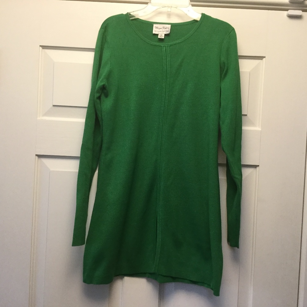 Whisper Knit tunic, kelly green